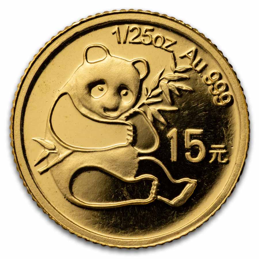 2007 China 1/25 oz Gold Panda Proof (25th Anniv, 1982)