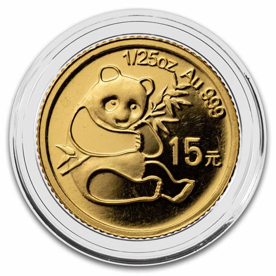 2007 China 1/25 oz Gold Panda Proof (25th Anniv, 1982)