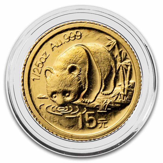 2007 China 1/25 oz Gold Panda Proof (25th Anniv, 1987)