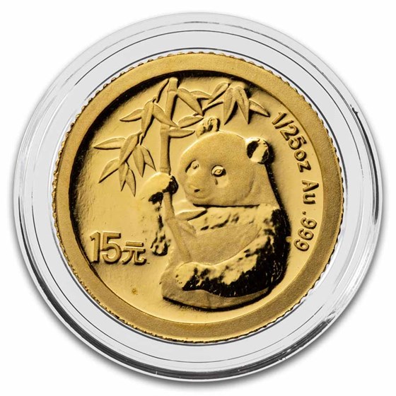 2007 China 1/25 oz Gold Panda Proof (25th Anniv, 1995)