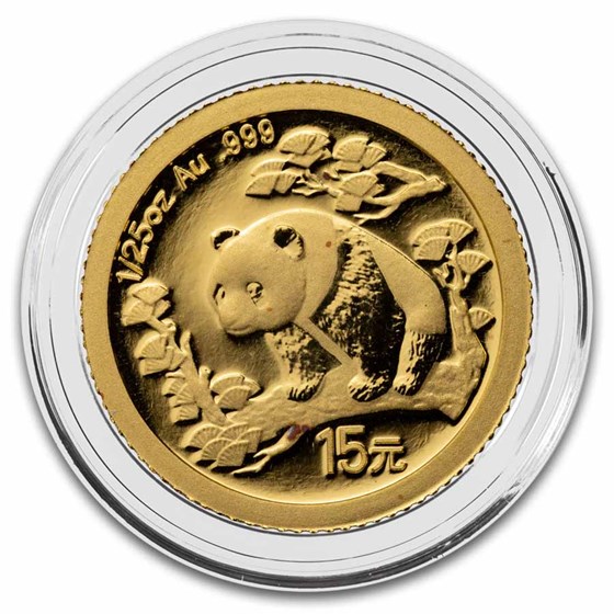 2007 China 1/25 oz Gold Panda Proof (25th Anniv, 1997)