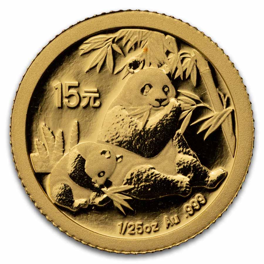 2007 China 1/25 oz Gold Panda Proof (25th Anniv, 2007)
