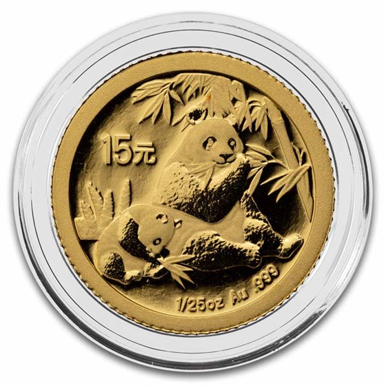 2007 China 1/25 oz Gold Panda Proof (25th Anniv, 2007)