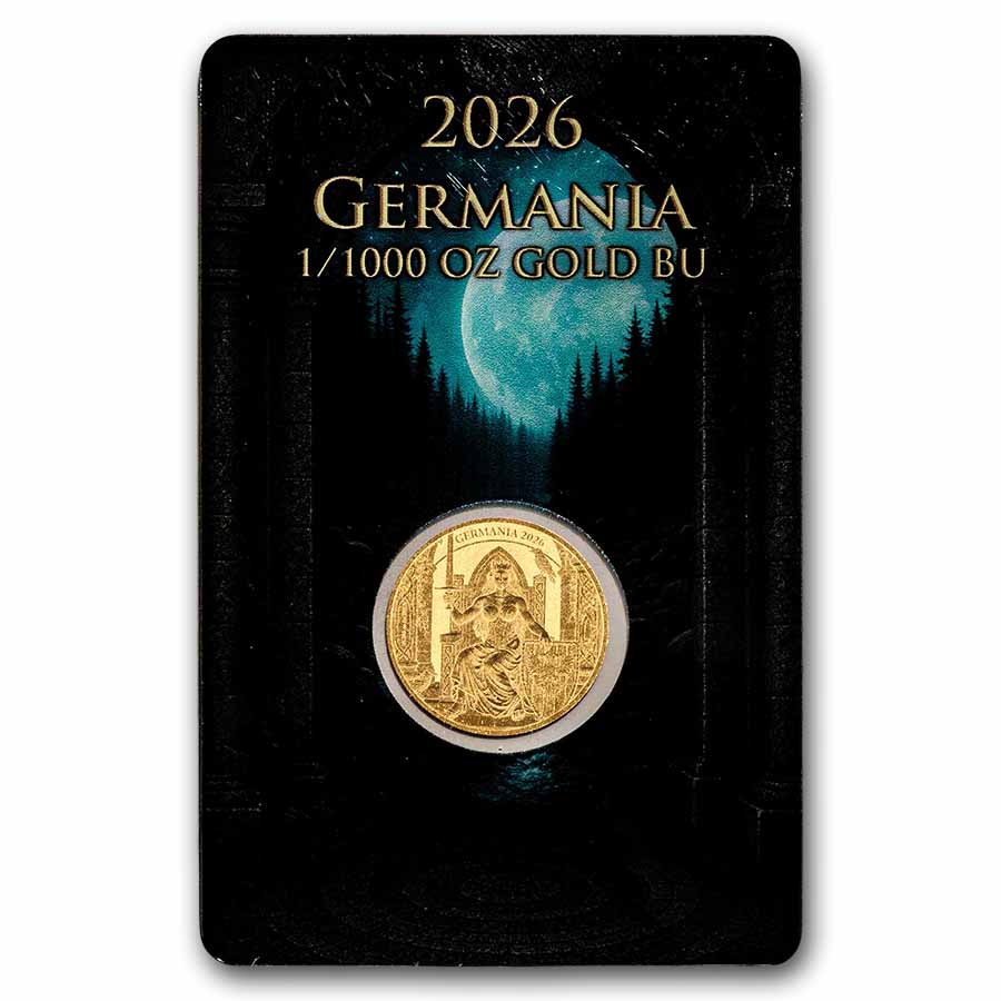 1/1000 oz Gold Round - Germania Mint BU (in Assay)