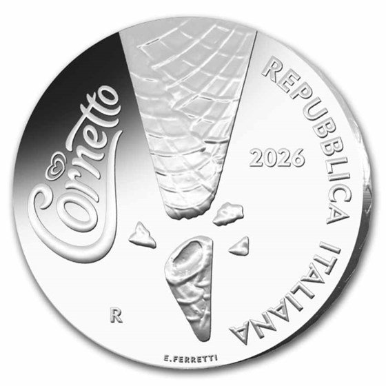 2026 Italy 1 oz Silver Proof Excellence: Cornetto Algida
