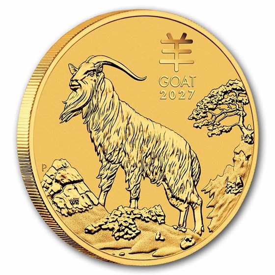 2027 Australia 1/4 oz Gold Lunar Goat MS-70 PCGS (FS, Red Label)