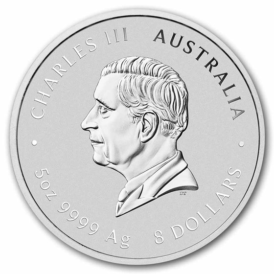2027 Australia 5 oz Silver Lunar Goat BU (Series III)