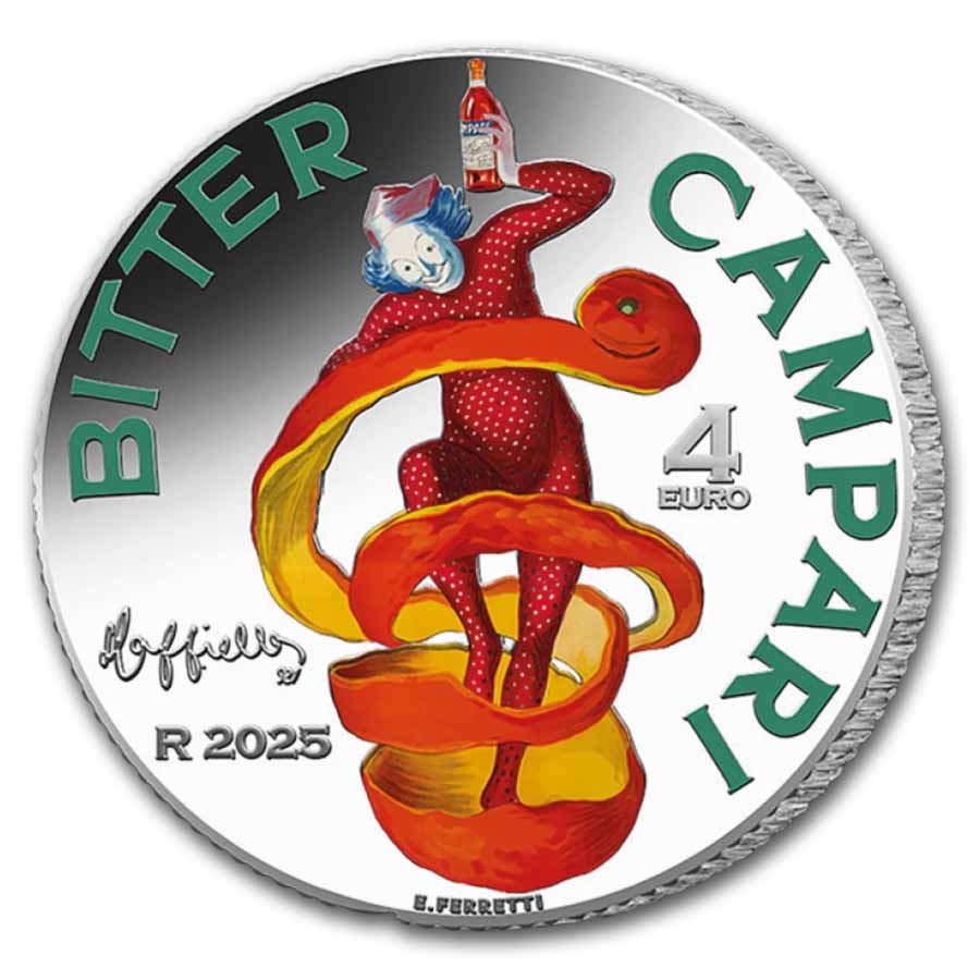 2025 Italy Proof 4€ Campari .925 Silver