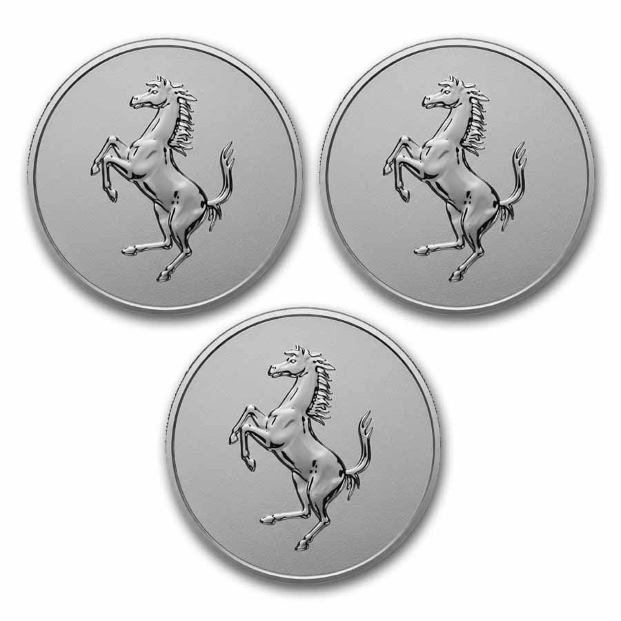 2026 Silver Reverse Proof Excellence: Ferrari 3-Coin Set