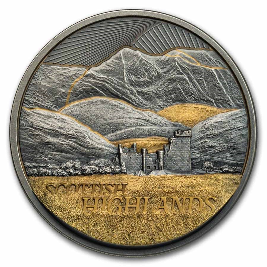 2026 Cook Isl. 2 oz Silver Golden Landscapes: Scottish Highlands