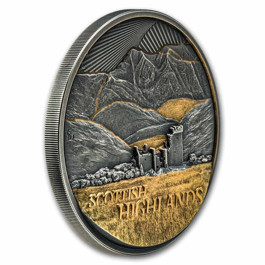 2026 Cook Isl. 2 oz Silver Golden Landscapes: Scottish Highlands