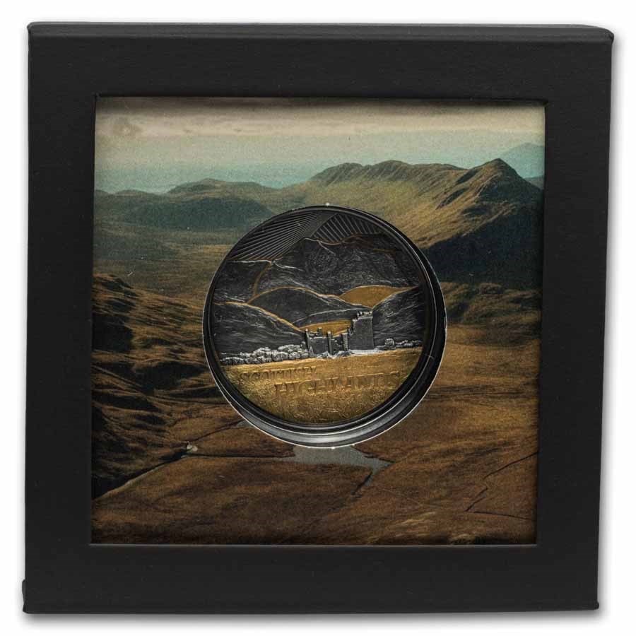 2026 Cook Isl. 2 oz Silver Golden Landscapes: Scottish Highlands