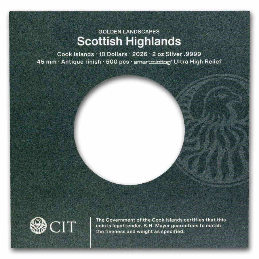 2026 Cook Isl. 2 oz Silver Golden Landscapes: Scottish Highlands