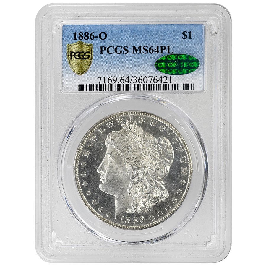 1886-O Morgan Dollar PL MS-64 PCGS CAC