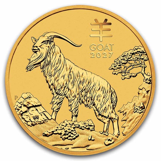 2027 Australia 1 oz Gold Lunar Goat MS-70 PCGS (FS, Red Label)