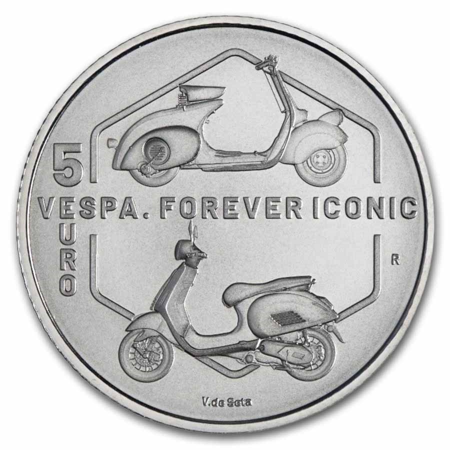 2026 Italy 5€ 80th Anniversary of Vespa .925 Silver