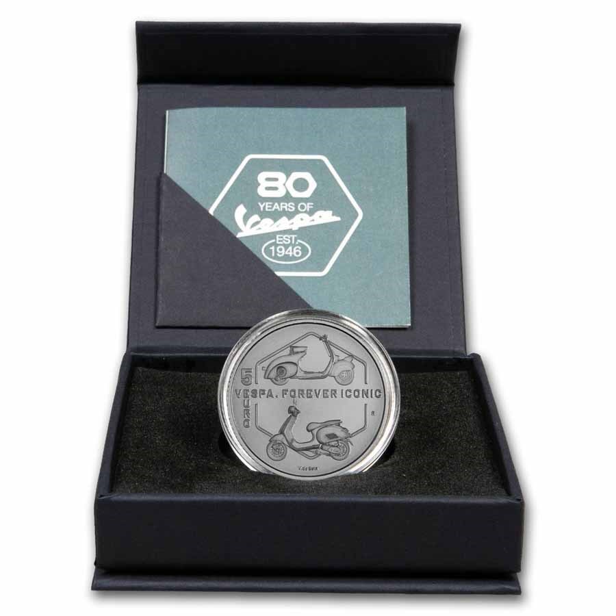 2026 Italy 5€ 80th Anniversary of Vespa .925 Silver