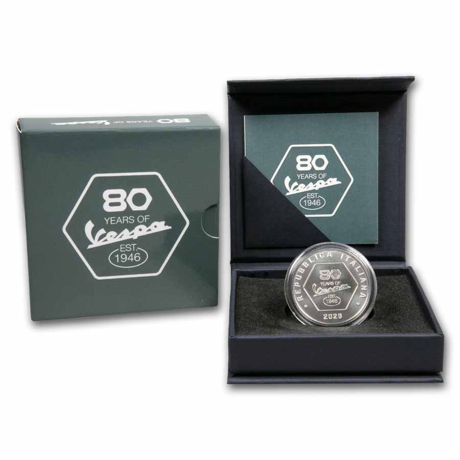 2026 Italy 5€ 80th Anniversary of Vespa .925 Silver