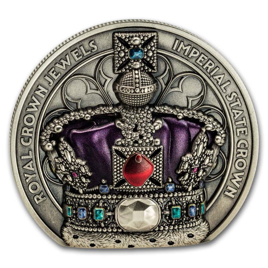 2026 Niue 2 oz Silver Antique Imperial Crown Shaped Coin