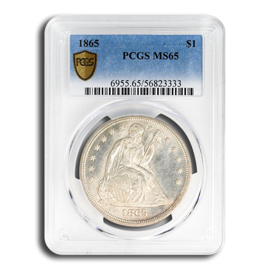 1865 Liberty Seated Dollar MS-65 PCGS