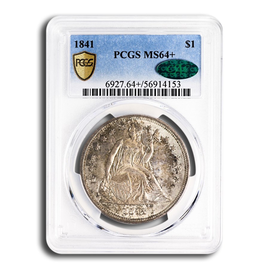 1841 Liberty Seated Dollar MS-64+ PCGS CAC