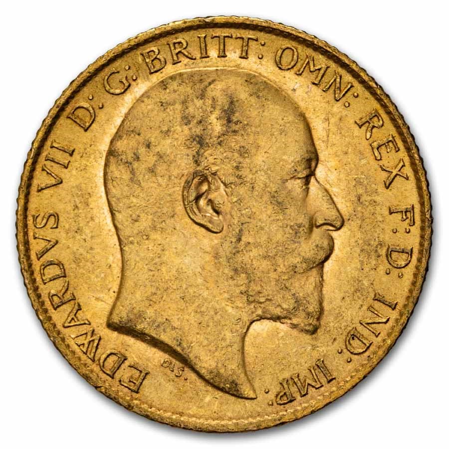 1904 Great Britain Gold 1/2 Sovereign Edward VII AU (w/BP) 1904 Great Britain Gold 1/2 Sovereign Edward VII AU (w/BP)