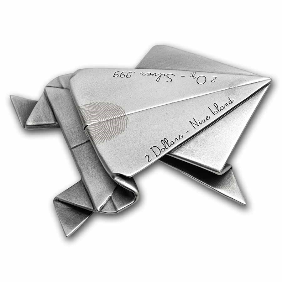 2026 Niue 2 oz Silver Folded Dreams: Paper Frog (Box & COA)