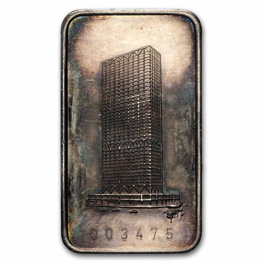 1 oz Silver Bar - First Wisconsin Center (Scruffy) 1 oz Silver Bar - First Wisconsin Center (Scruffy)