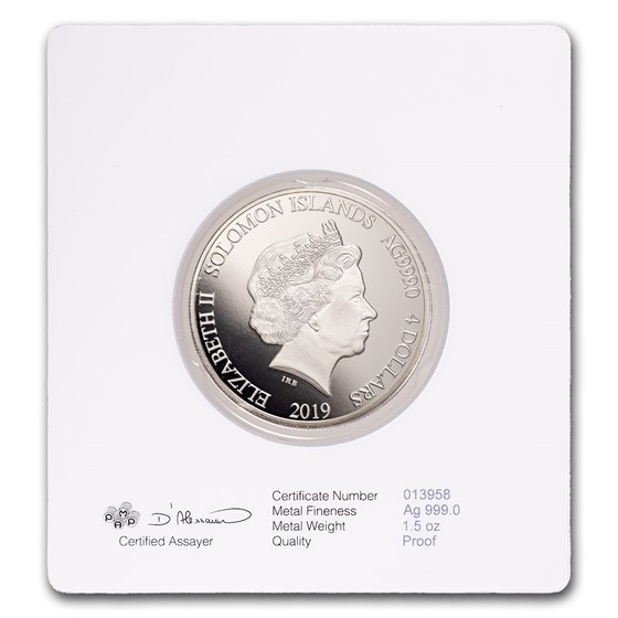 1.5 oz Silver Solomon Islands Lady Liberty (Assay, Random Year)
