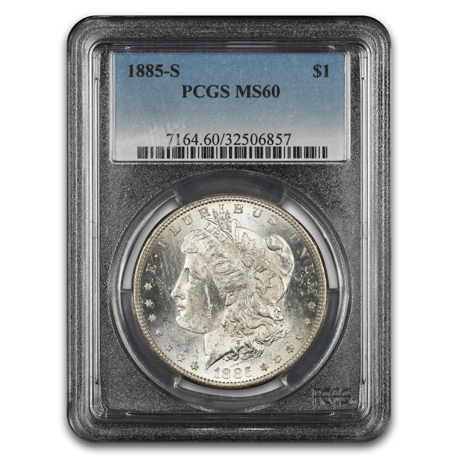 1885-S Morgan Dollar MS-60 PCGS