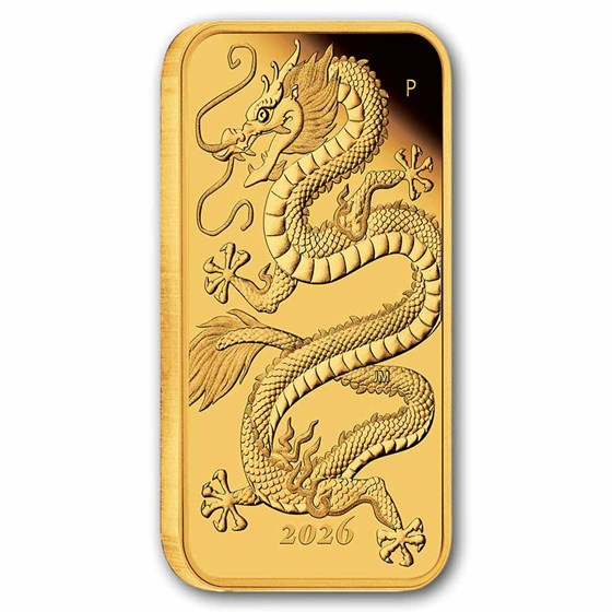 2026 Australia 1 oz Gold Dragon Rectangular Coin PF