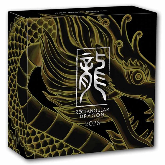 2026 Australia 1 oz Gold Dragon Rectangular Coin PF