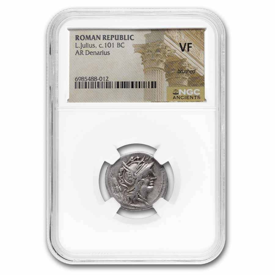 Roman Republic Silver Denarius (211-28 BC) VF NGC (Random)