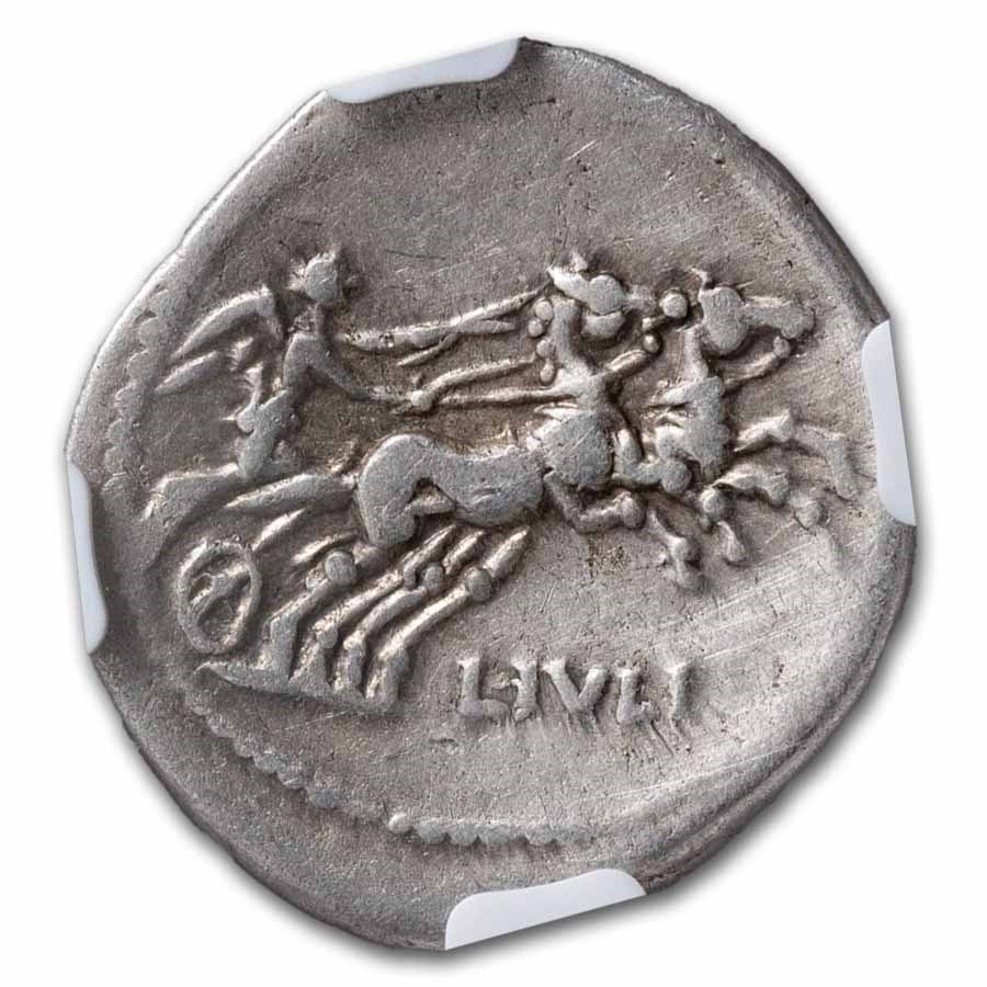 Roman Republic Silver Denarius (211-28 BC) VF NGC (Random)