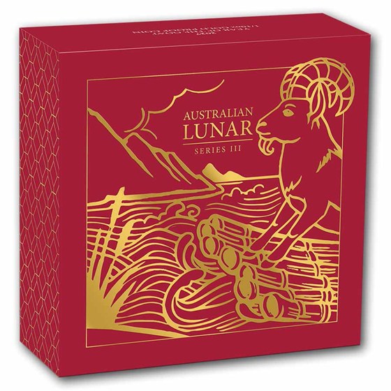 2027 Australia 1/10 oz Gold Lunar Goat Proof (w/Box &amp; COA)