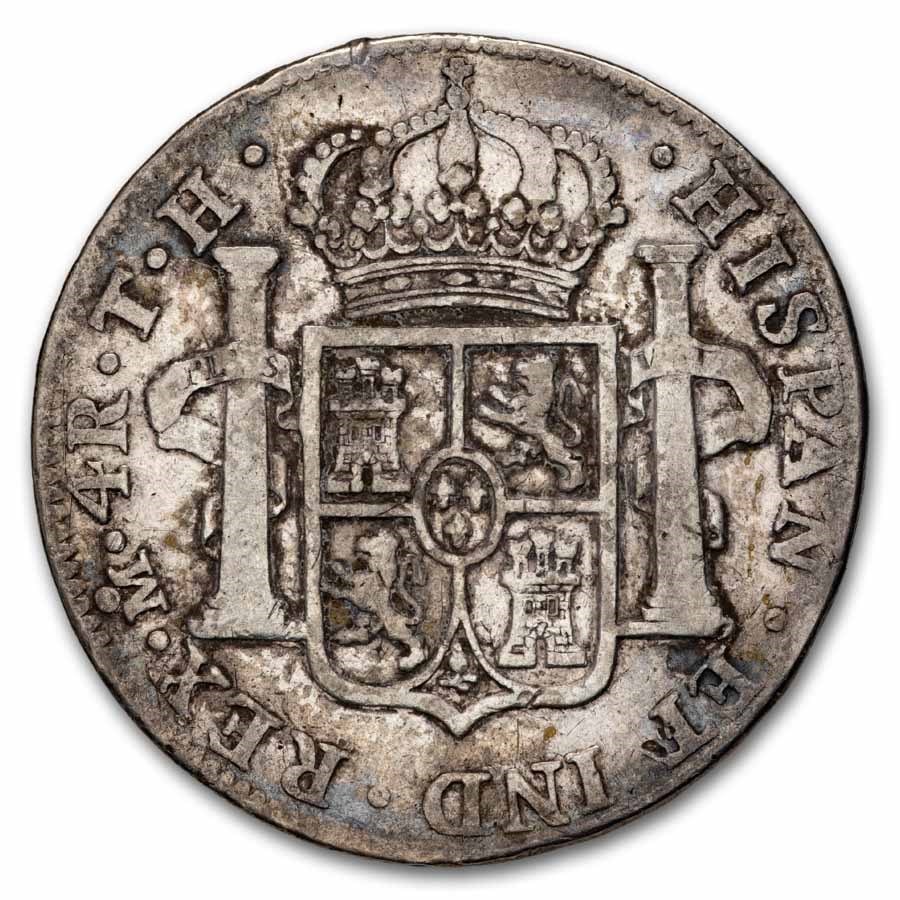 Spanish Colonial Silver 4 Reales Portrait Avg Circ