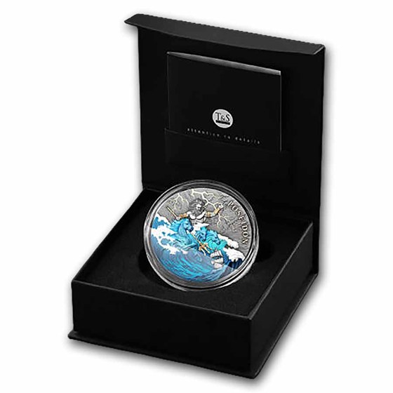 2026 Niue 2 oz Silver Poseidon (Colorized) w/Box &amp; COA