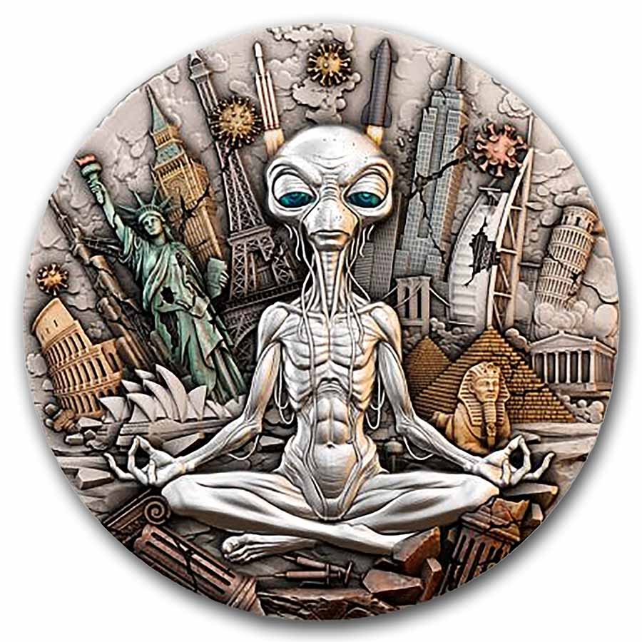 2026 Niue 2 oz Silver Darkest Hour (Colorized) w/Box & COA