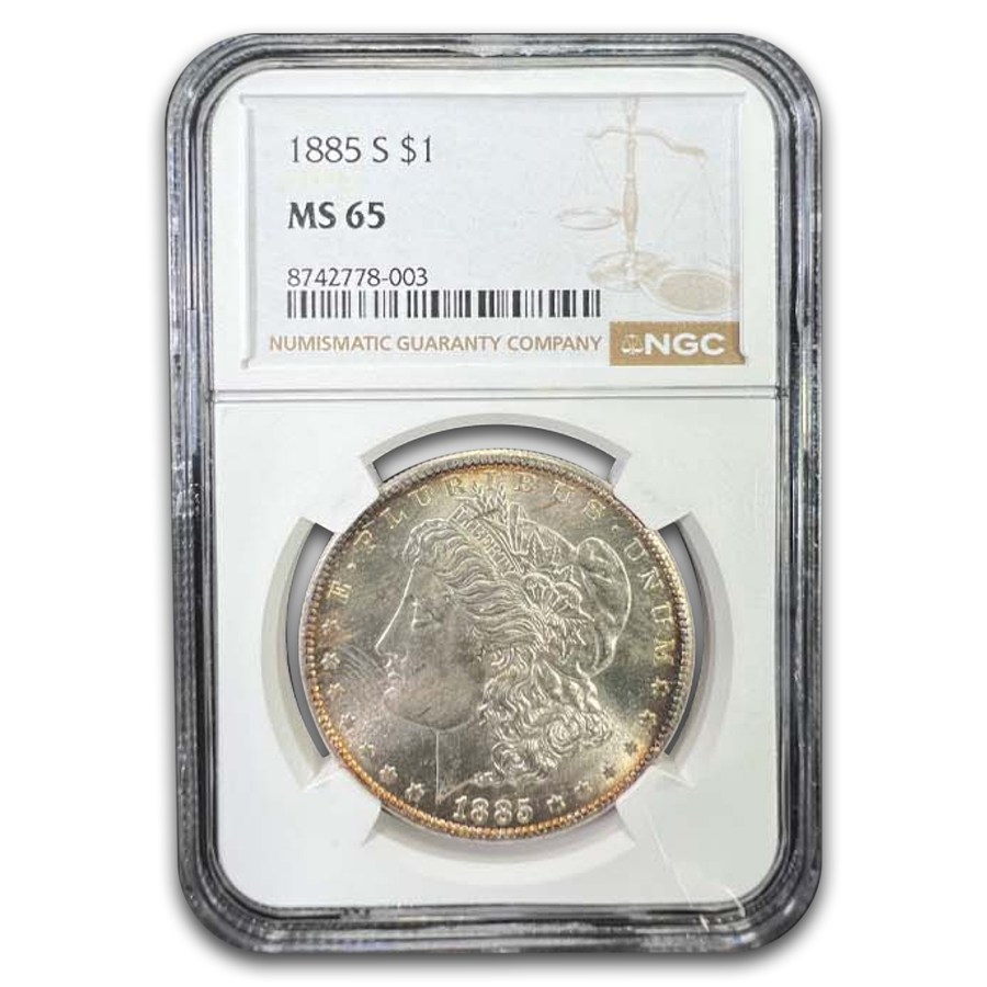 1885-S Morgan Dollar MS-65 NGC (Toned)