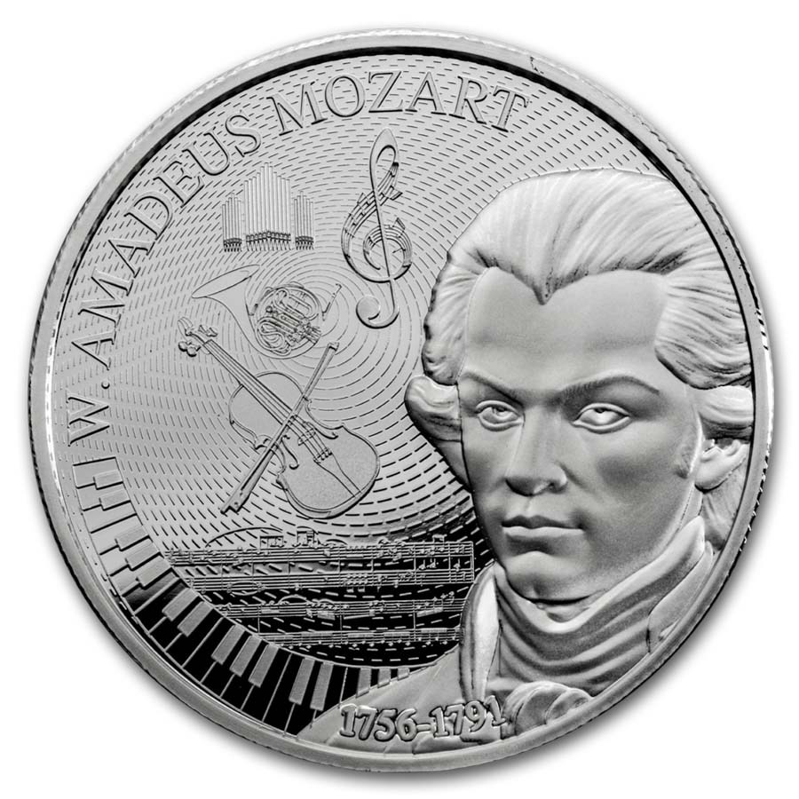 2026 Niue 1 oz Silver Behind the Masterpieces: Mozart (Box & COA)