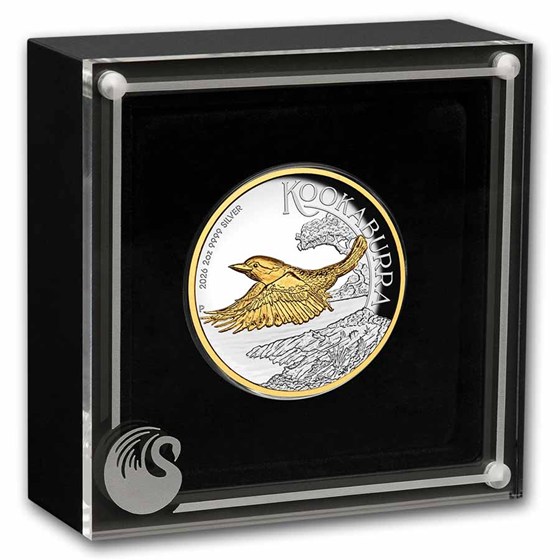 2026 AUS 2 oz Silver Gilded Australian Kookaburra Proof (HR)