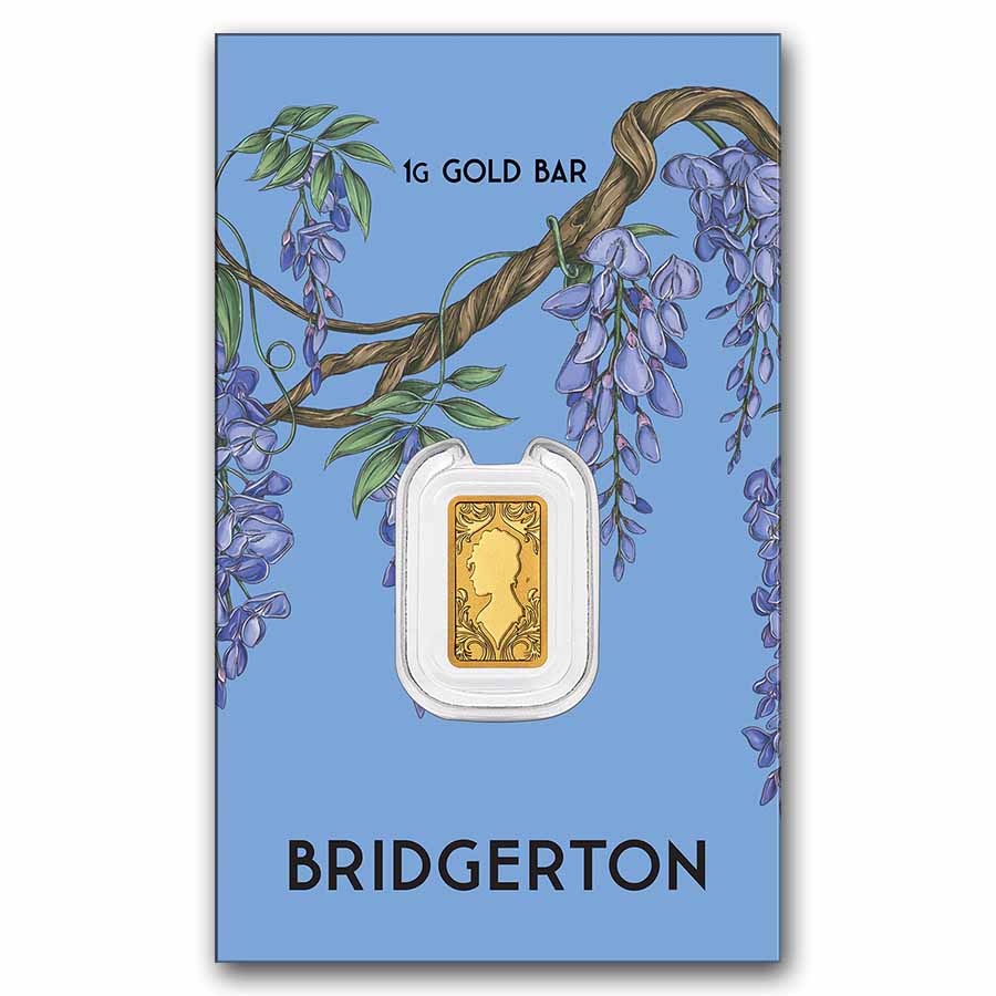 1 gram Gold Bridgerton Minted Bar (in card)