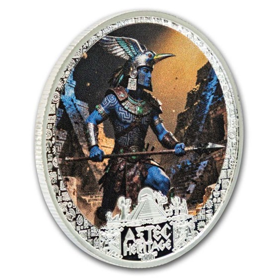 2026 Liberia 1/2 oz Silver Aztec Heritage: Huitzilopochtli