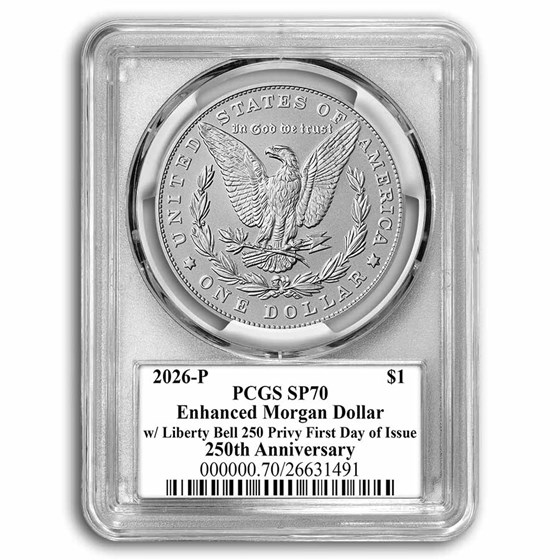 2026 Silver Morgan Dollar MS-70 PCGS (250 Privy, FDI, 250th)