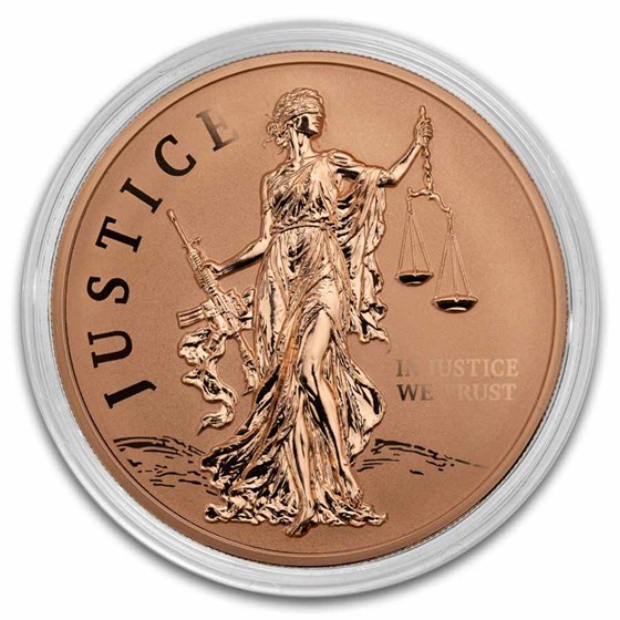 2026 Liberia 5 oz Copper Lady Justice (with COA)