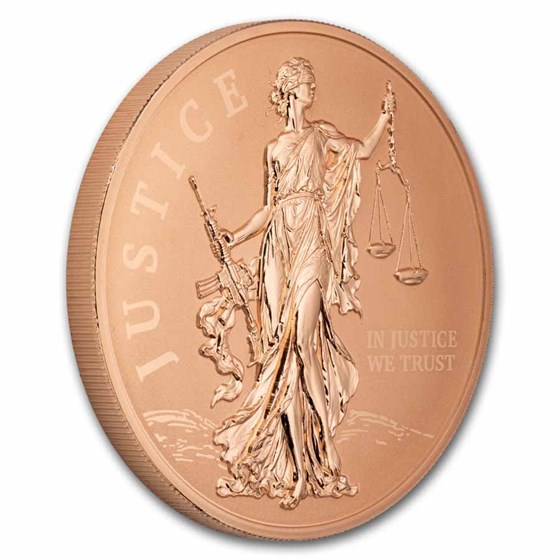 2026 Liberia 5 oz Copper Lady Justice (with COA)