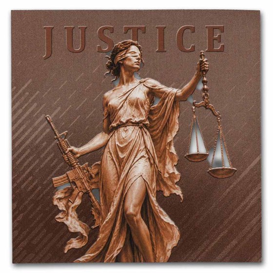 2026 Liberia 5 oz Copper Lady Justice (with COA)