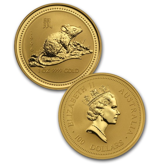 1996-2007 Australia 12-Coin 1 oz Gold Lunar Set BU (Series I)