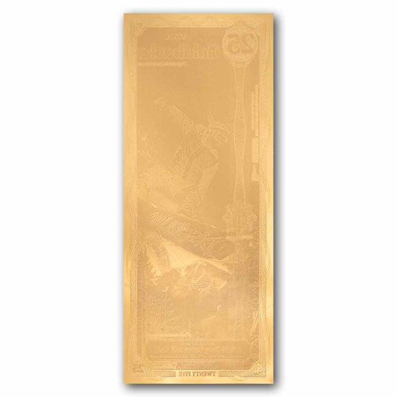 25 Utah Goldback - Aurum Gold Foil Note 24k (New Design)