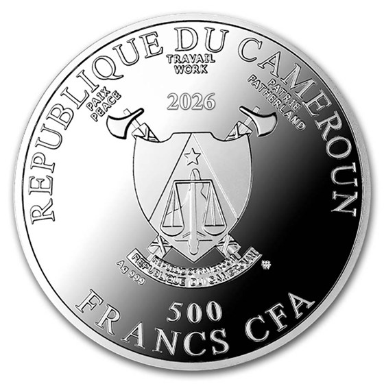 2026 Republic of Cameroon Silver Save the World: Jaguar